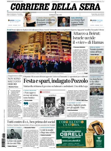 Corriere della Sera - 3 Jan 2024