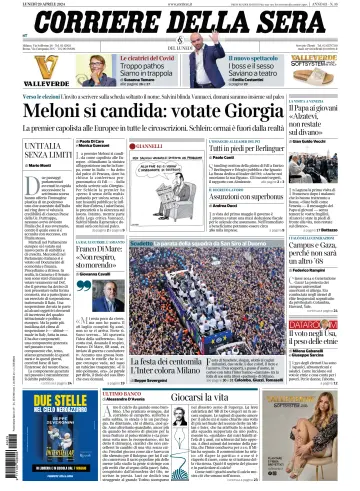 Corriere della Sera - 29 Apr. 2024