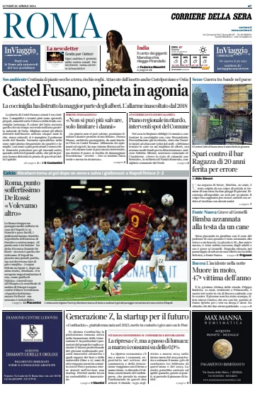 Corriere della Sera (Roma) - 29 Apr. 2024
