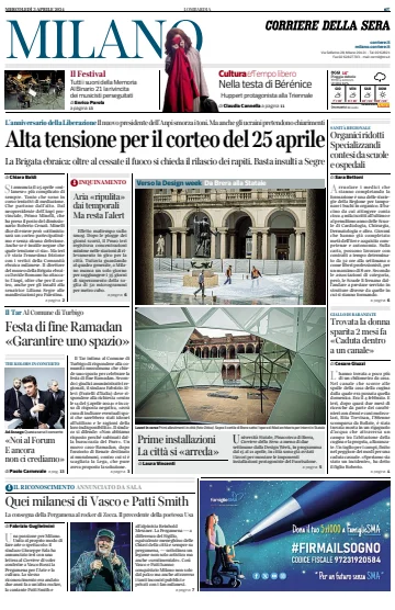 Corriere della Sera (Milano) - 3 Apr 2024