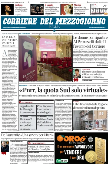 Corriere del Mezzogiorno (Puglia) - 6 Apr 2022