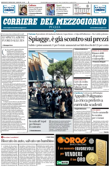 Corriere del Mezzogiorno (Puglia) - 27 Apr 2022