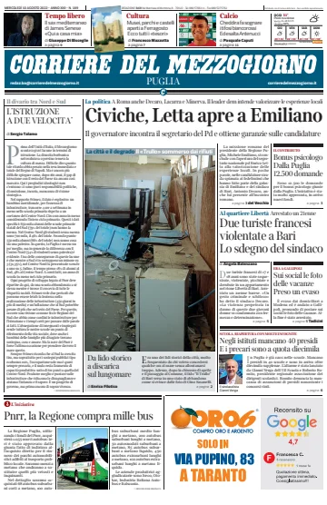 Corriere del Mezzogiorno (Puglia) - 10 Aug 2022