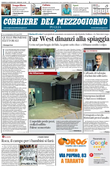 Corriere del Mezzogiorno (Puglia) - 14 Aug 2022