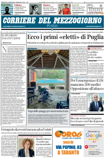 Corriere del Mezzogiorno (Puglia) - 17 Aug 2022