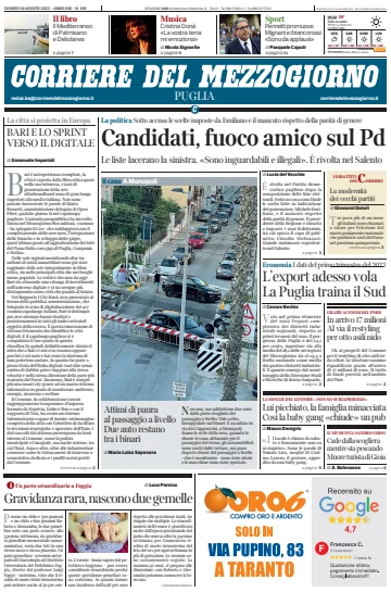 Corriere del Mezzogiorno (Puglia) - 18 Aug 2022