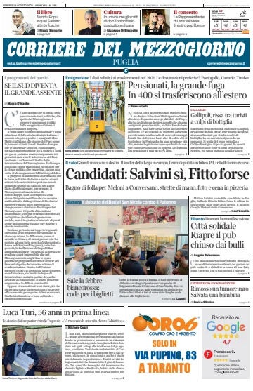 Corriere del Mezzogiorno (Puglia) - 19 Aug 2022