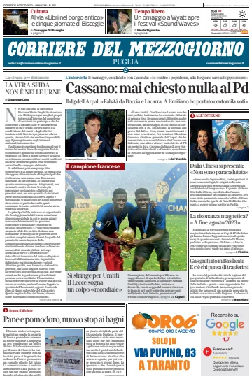 Corriere del Mezzogiorno (Puglia) - 25 Aug 2022