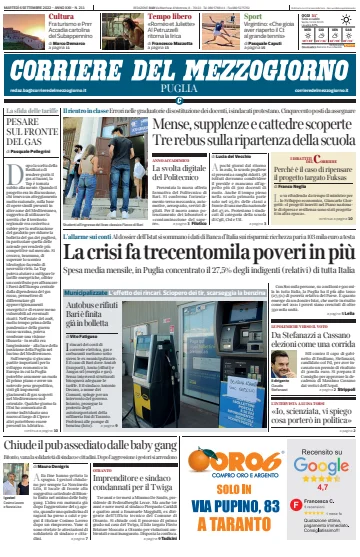 Corriere del Mezzogiorno (Puglia) - 6 Sep 2022