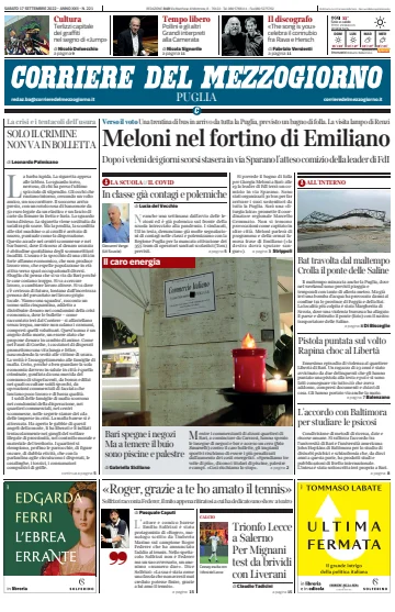 Corriere del Mezzogiorno (Puglia) - 17 Sep 2022