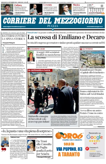 Corriere del Mezzogiorno (Puglia) - 21 Sep 2022