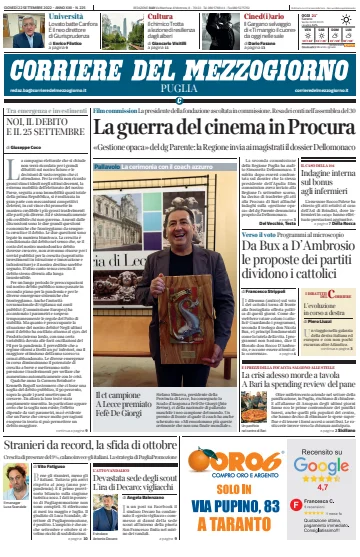 Corriere del Mezzogiorno (Puglia) - 22 Sep 2022
