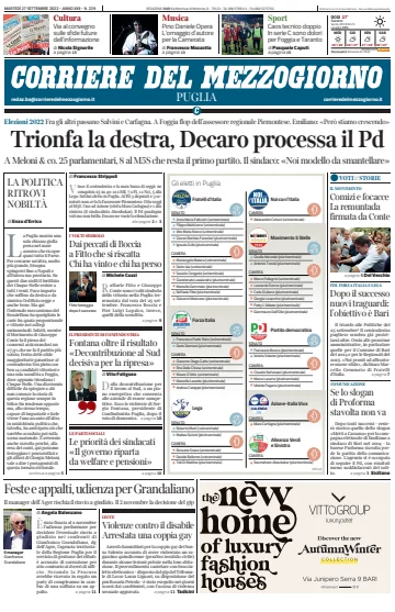 Corriere del Mezzogiorno (Puglia) - 27 Sep 2022