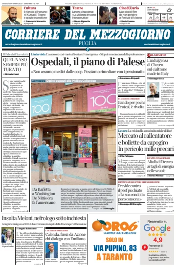 Corriere del Mezzogiorno (Puglia) - 6 Oct 2022