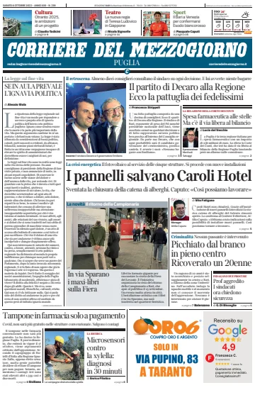 Corriere del Mezzogiorno (Puglia) - 8 Oct 2022