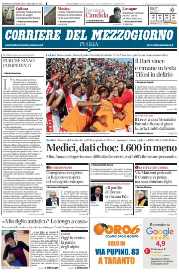 Corriere del Mezzogiorno (Puglia) - 9 Oct 2022