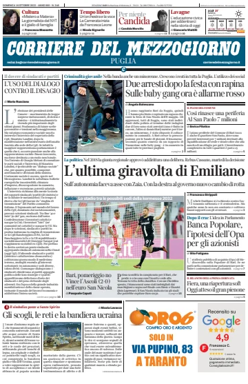 Corriere del Mezzogiorno (Puglia) - 16 Oct 2022