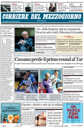 Corriere del Mezzogiorno (Puglia) - 11 Nov 2022