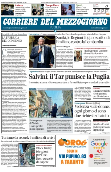 Corriere del Mezzogiorno (Puglia) - 25 Nov 2022