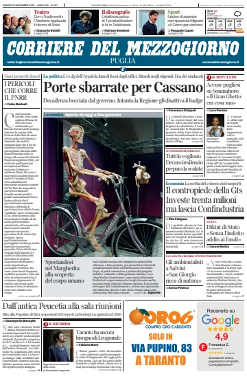 Corriere del Mezzogiorno (Puglia) - 26 Nov 2022