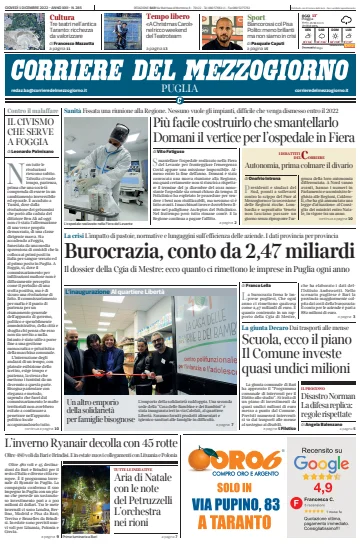 Corriere del Mezzogiorno (Puglia) - 1 Dec 2022