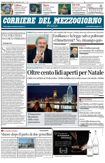 Corriere del Mezzogiorno (Puglia) - 23 Dec 2022