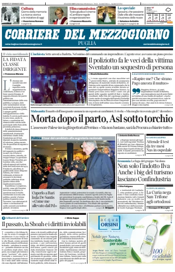 Corriere del Mezzogiorno (Puglia) - 27 Jan 2023