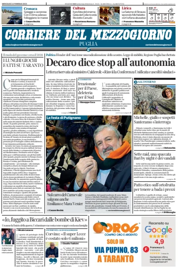 Corriere del Mezzogiorno (Puglia) - 22 Feb 2023