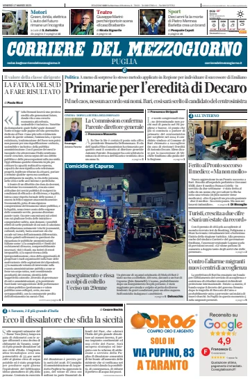 Corriere del Mezzogiorno (Puglia) - 17 Mar 2023