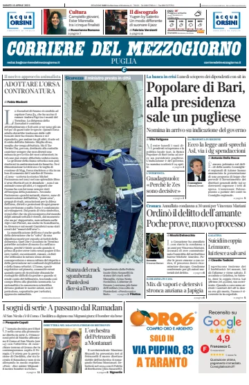 Corriere del Mezzogiorno (Puglia) - 15 Apr 2023