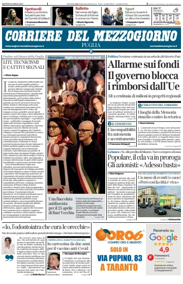 Corriere del Mezzogiorno (Puglia) - 25 Apr 2023