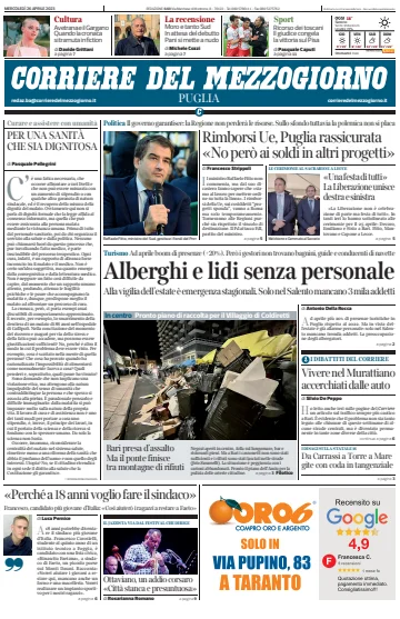 Corriere del Mezzogiorno (Puglia) - 26 Apr 2023