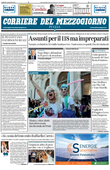 Corriere del Mezzogiorno (Puglia) - 18 Jun 2023