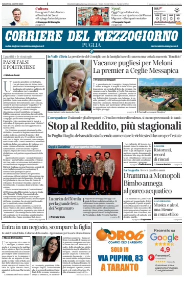 Corriere del Mezzogiorno (Puglia) - 12 Aug 2023