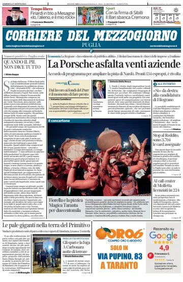 Corriere del Mezzogiorno (Puglia) - 27 Aug 2023