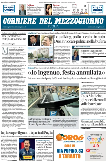 Corriere del Mezzogiorno (Puglia) - 12 Sep 2023