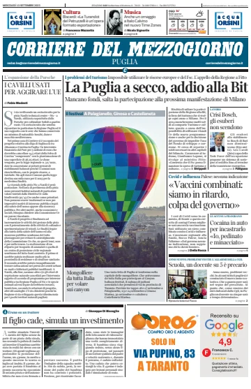 Corriere del Mezzogiorno (Puglia) - 13 Sep 2023