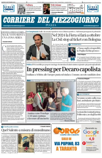Corriere del Mezzogiorno (Puglia) - 19 Sep 2023
