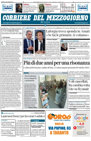 Corriere del Mezzogiorno (Puglia) - 22 Sep 2023