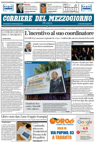 Corriere del Mezzogiorno (Puglia) - 26 Sep 2023