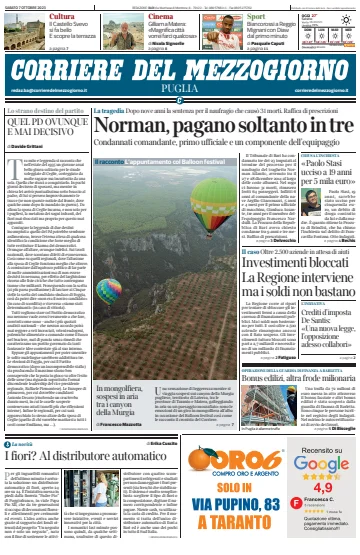 Corriere del Mezzogiorno (Puglia) - 7 Oct 2023