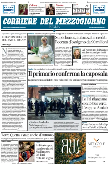 Corriere del Mezzogiorno (Puglia) - 18 Oct 2023