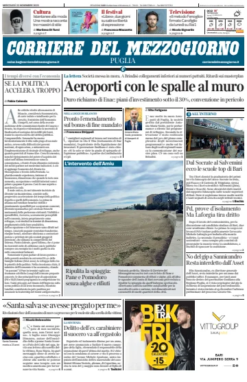 Corriere del Mezzogiorno (Puglia) - 22 Nov 2023