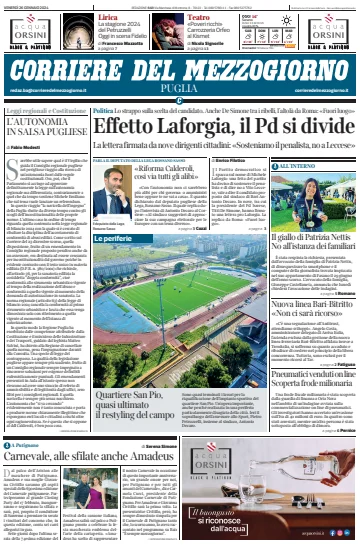 Corriere del Mezzogiorno (Puglia) - 26 Jan 2024