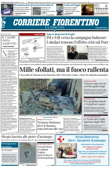Corriere Fiorentino - 22 7월 2022