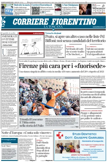 Corriere Fiorentino - 18 Aug 2022
