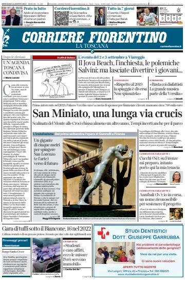 Corriere Fiorentino - 24 8월 2022