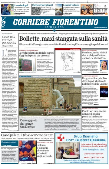 Corriere Fiorentino - 31 Aug 2022