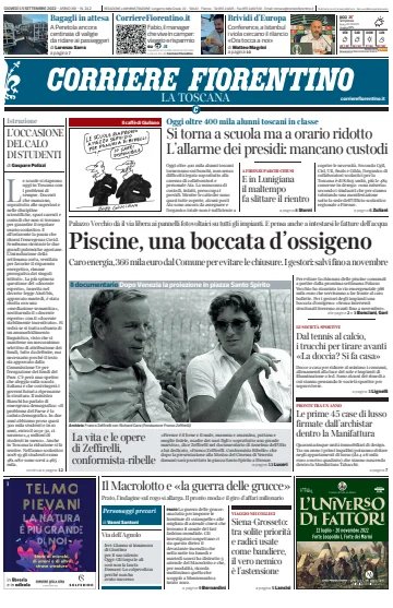 Corriere Fiorentino - 15 9월 2022