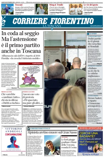 Corriere Fiorentino - 26 9월 2022
